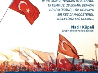 15 Temmuz Demokrasi ve Milli Birlik Günümüz Kutlu Olsun